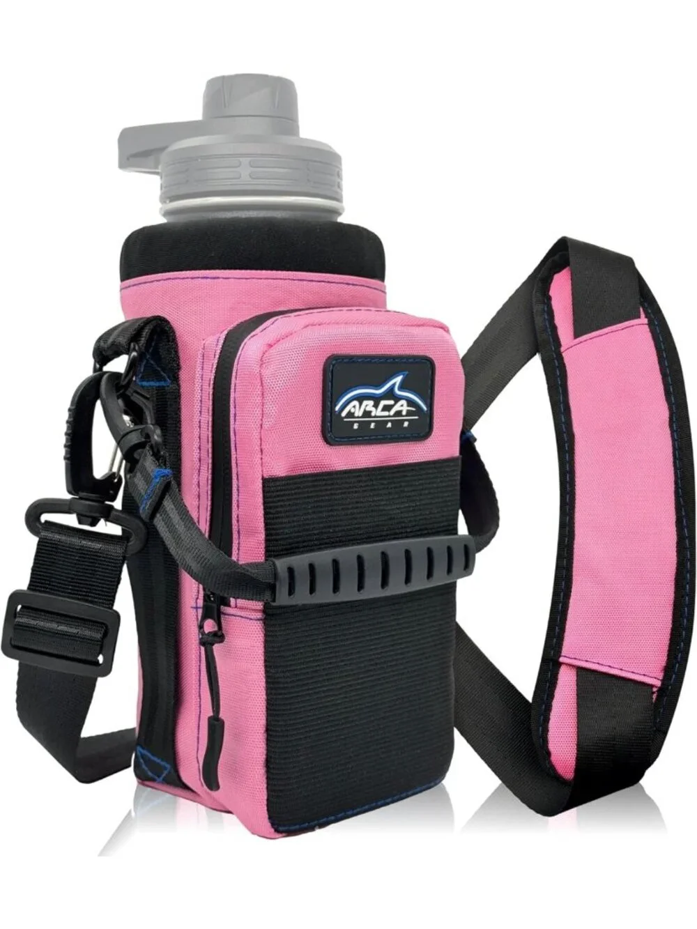 Insulated 32 oz Water Bottle Sling with Carry Handle & Shoulder Strap - Perfect